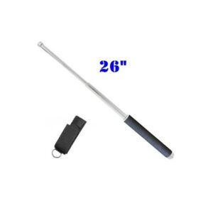 DEFENSA EXTENSIBLE EN ACERO DE 26" MOD.CROMADA MANGO GOMAESPUMA CON FUNDA INCLUIDA